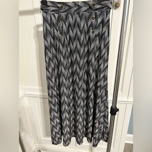 A line skirt button accents on front